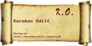 Kerekes Odiló névjegykártya